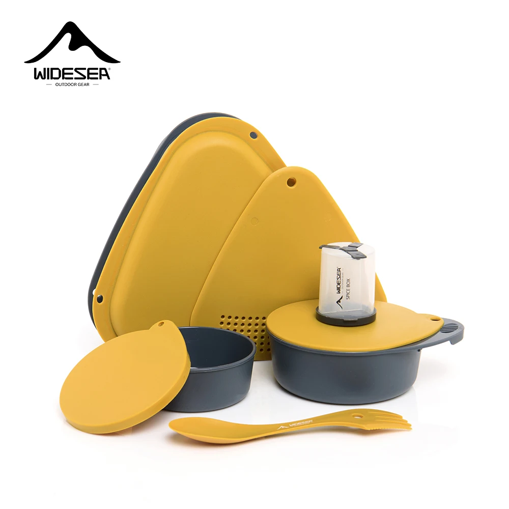 Widesea Conjunto de Talheres de Acampamento Portátil