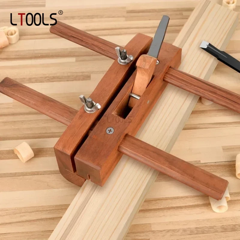 175mm Woodworking Planer New Rosewood Groove Plane Edge Wooden Adjustable Hand Planer Polished Trimming Slotted Manual Tools DIY