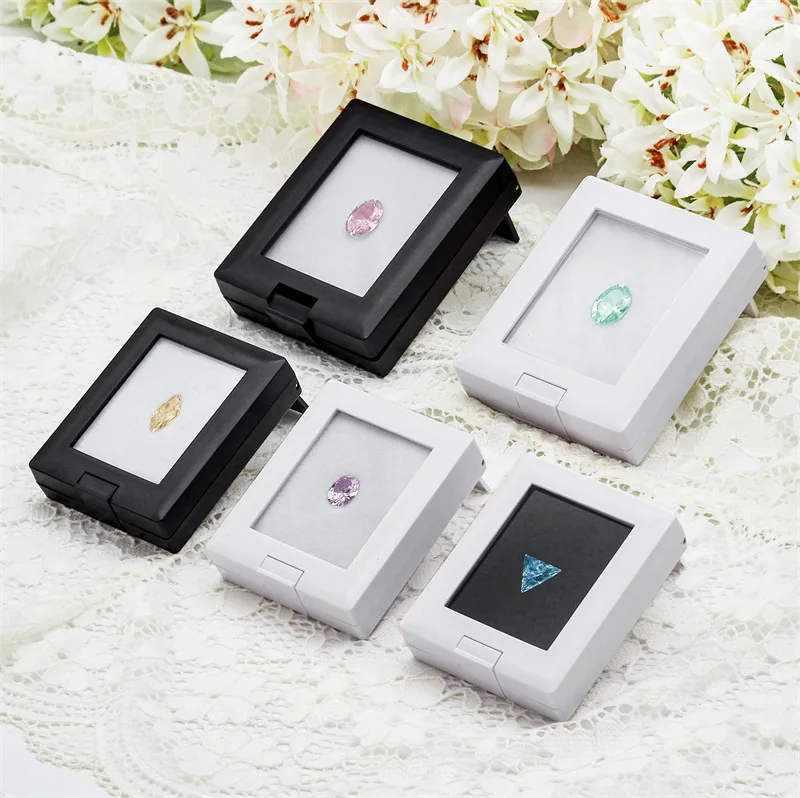 

5Pcs Acrylic Bare Diamond Box Gem Color Treasure Bare Diamond Box Jewelry Props Counter Display Props Spot Direct Sales