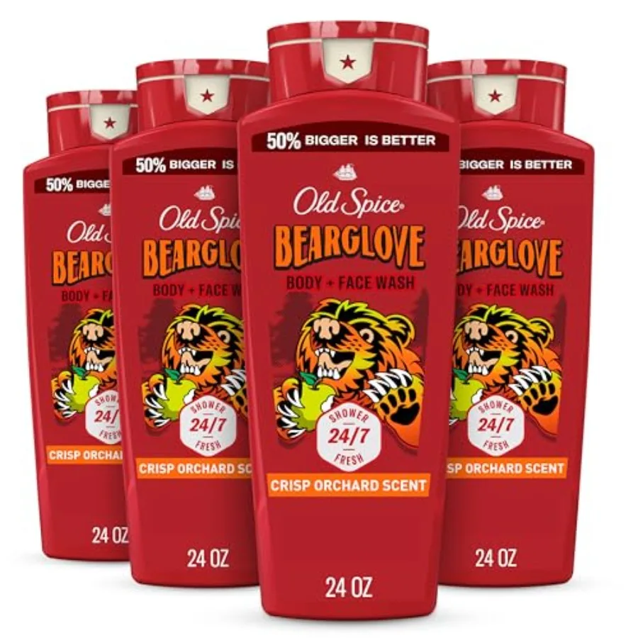

Old Spice Cleansing Body Wash for Men 3X Defense 24/7 Shower Fresh with Lasting Scent 2-in-1 Body Face Wash Bearglove Crisp Orc