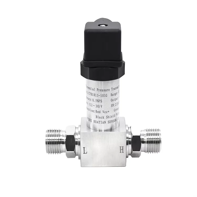 High Quality Small Profile Differential Pressure Transmitter 4~20mA Digital Ceramic Core Factory Price China for Air Compressors