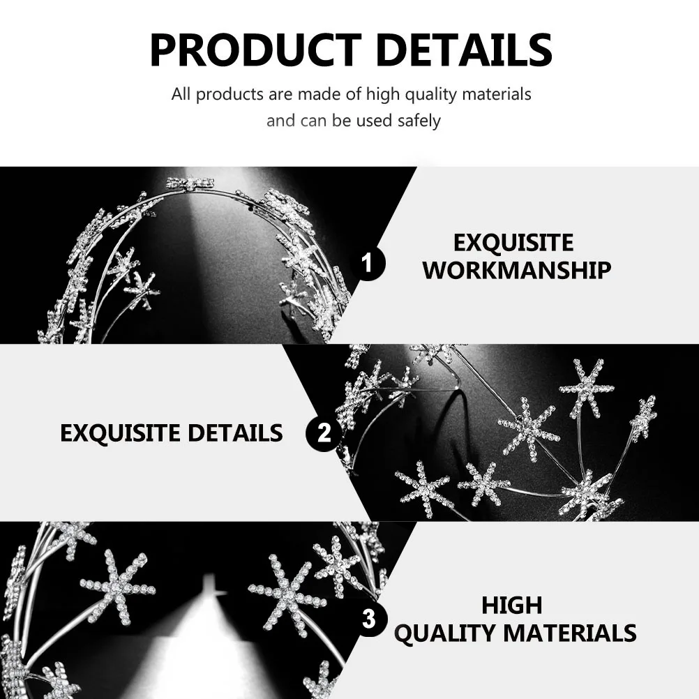 تاج إكسسوار للشعر غطاء رأس الزفاف الأبيض كريستال الفرقة النساء العروس الزفاف حجر الراين تاج اكسسوارات معدنية تصفيفة الشعر ديكور