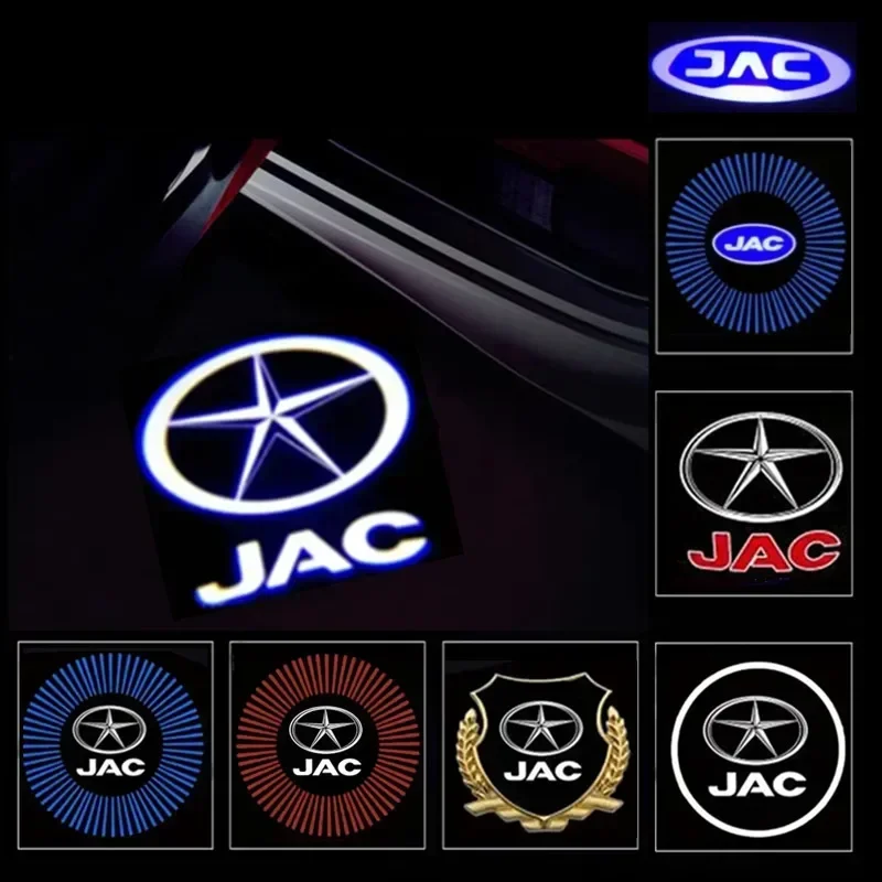 for Jac S3 S5 A30 A13 T6 T8 M4 m2 2pcs Car Interior LED wireless Door logo projector light Ghost Shadow lamps