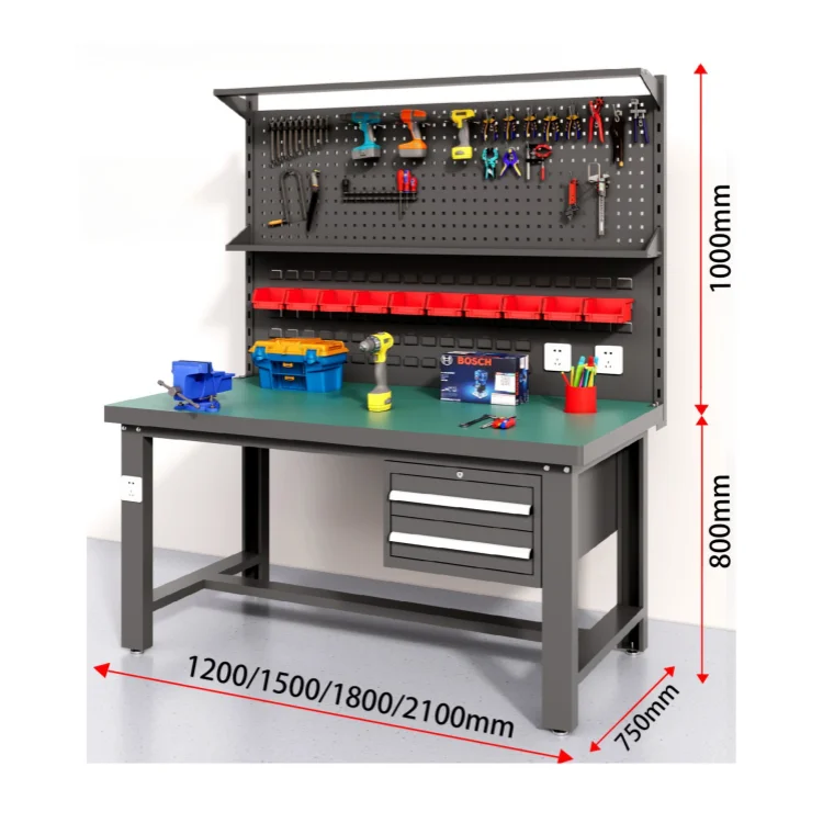 Garage storage combination tool cabinet Heavy workshop Metal workbench Tool bench Garage workstation cabinet