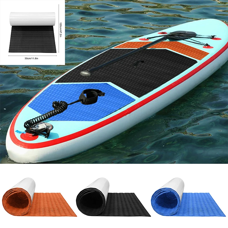 

120x30cm EVA Traction Foam Surfboard Jet Skis Pads SUP Paddleboard Boat Deck Sheet Anti Skid Watercraft Water Sport Flooring