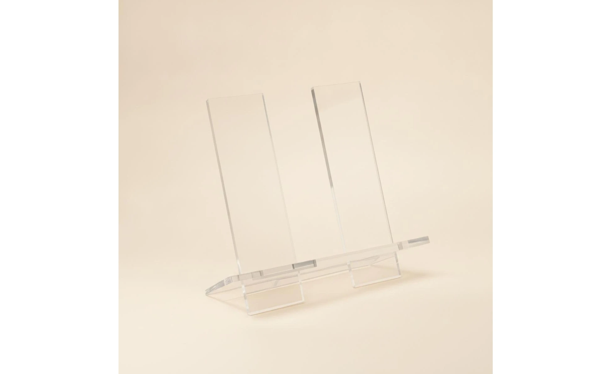 Book Stand with Upright Panels Transparent Acrylic Book Stand Display Riser Clear Minimalist for Collectors, Living Room