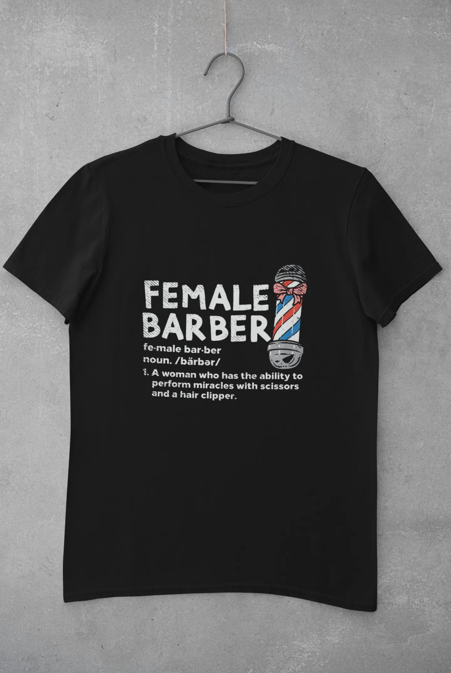 Female Barber T Shirt HairstylisT Hairdresser Definition