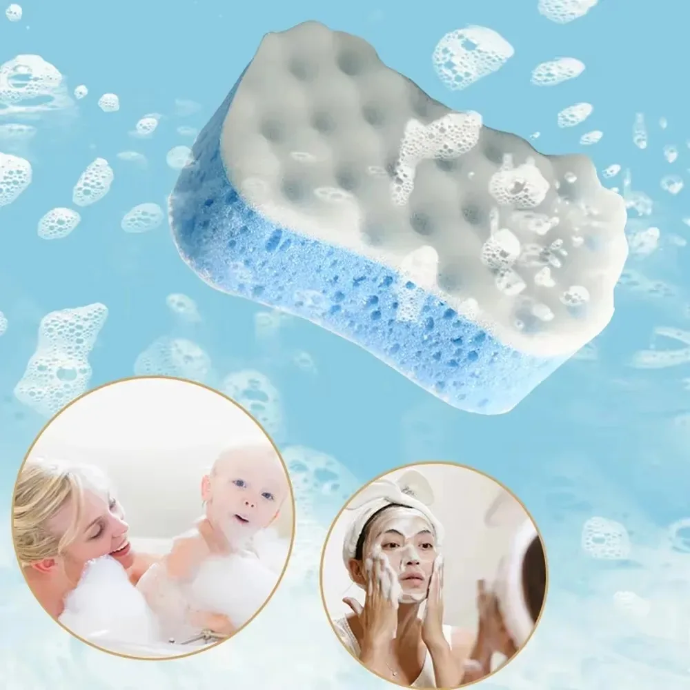 1/2Pcs Bath Sponge Women/Men Exfoliating Body Sponges Bath Sponges Pouf Foam Loofahs Sponge To Spa Reusable Bathing Accessories