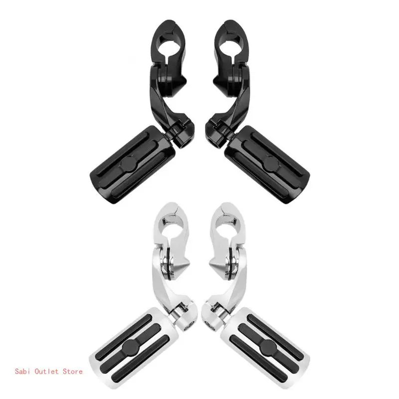 Adjustable Highway Foot Pegs Mount set Engine Guard Comfort Ride for 1.25