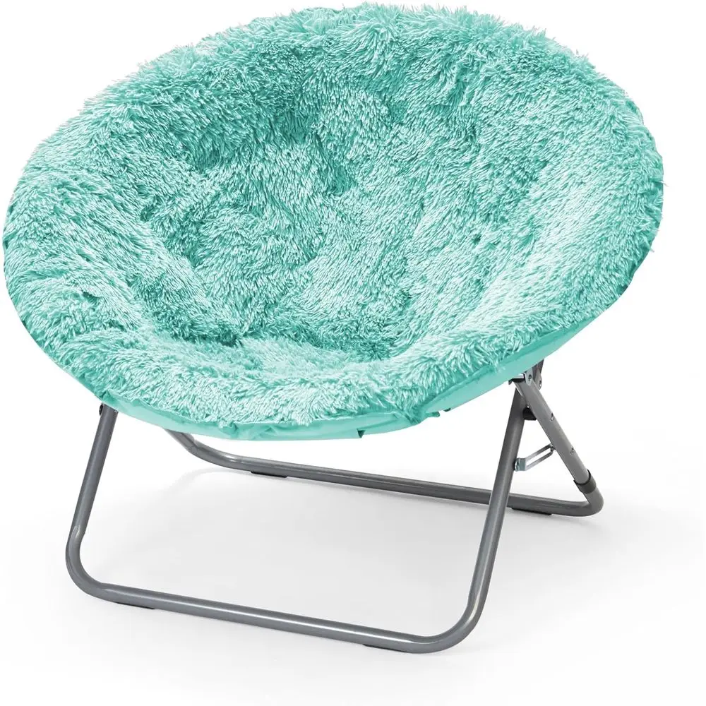 

Aquatic Blue Oversized Saucer Chair with Comfortable Monan Cushion