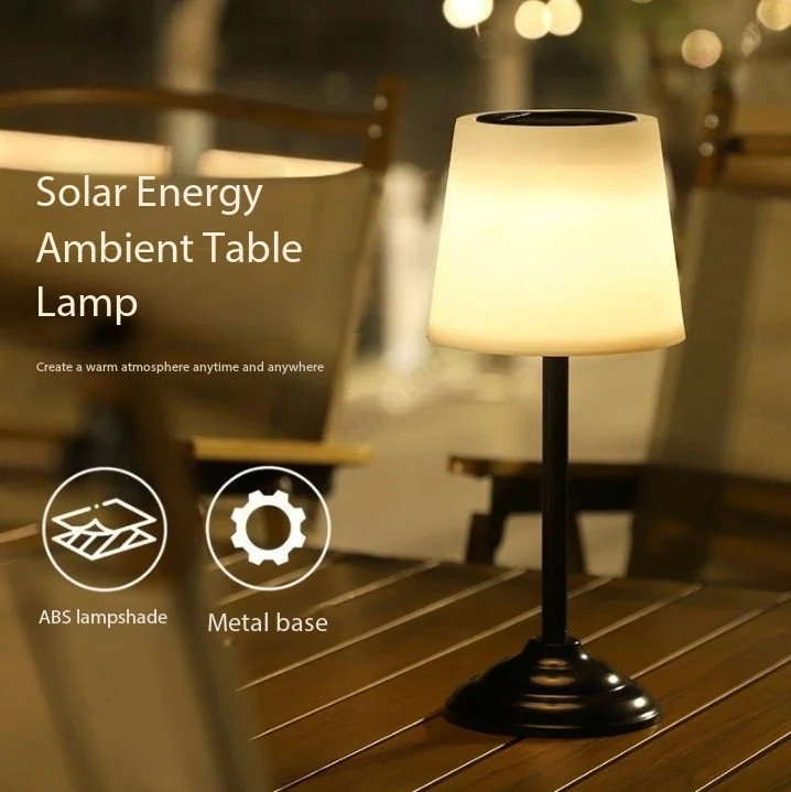 Creative New LED Solar Small Table Lamp Outdoor Waterproof Courtyard Garden Landscape Decorative Atmosphere Lighting Lamps