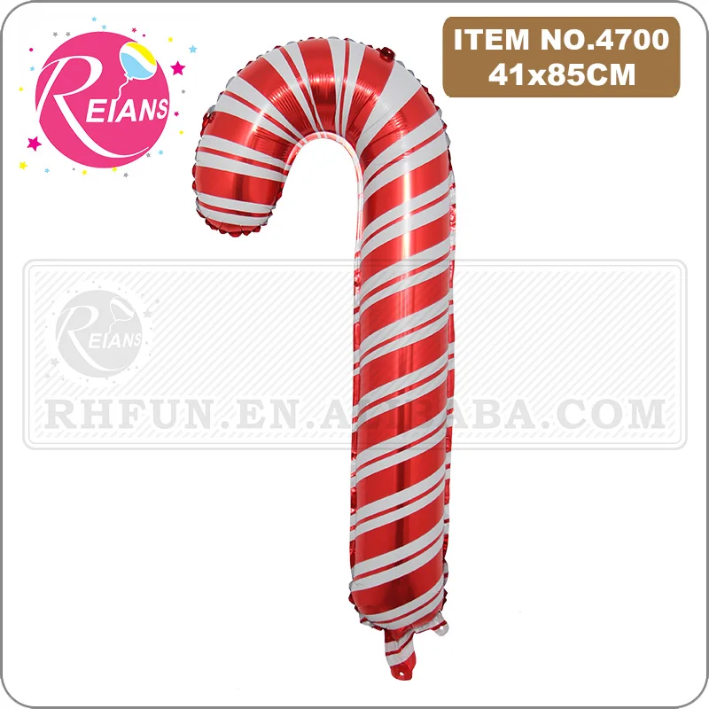 Xmas Decoration Supplies Santa Claus Walking Stick Balloons Outdoor Candy Canes Decor Christmas party Decoration suppliers - 3
