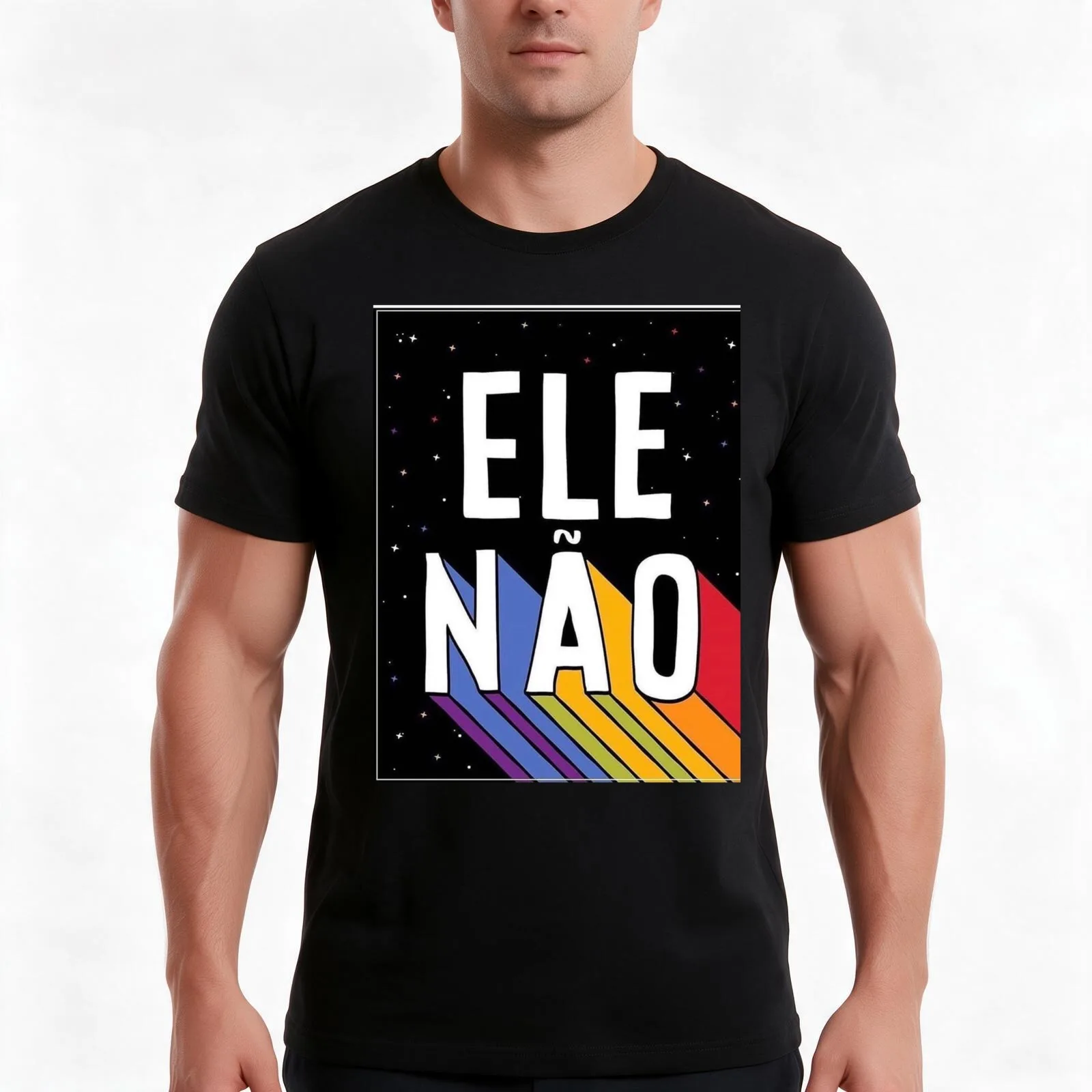 #elenao bolsonaro T-Shirt, Summer Casual Cotton Tee, Oversized Streetwear Tops, Vintage Graphic Print, Loose Fit Short Sleeve