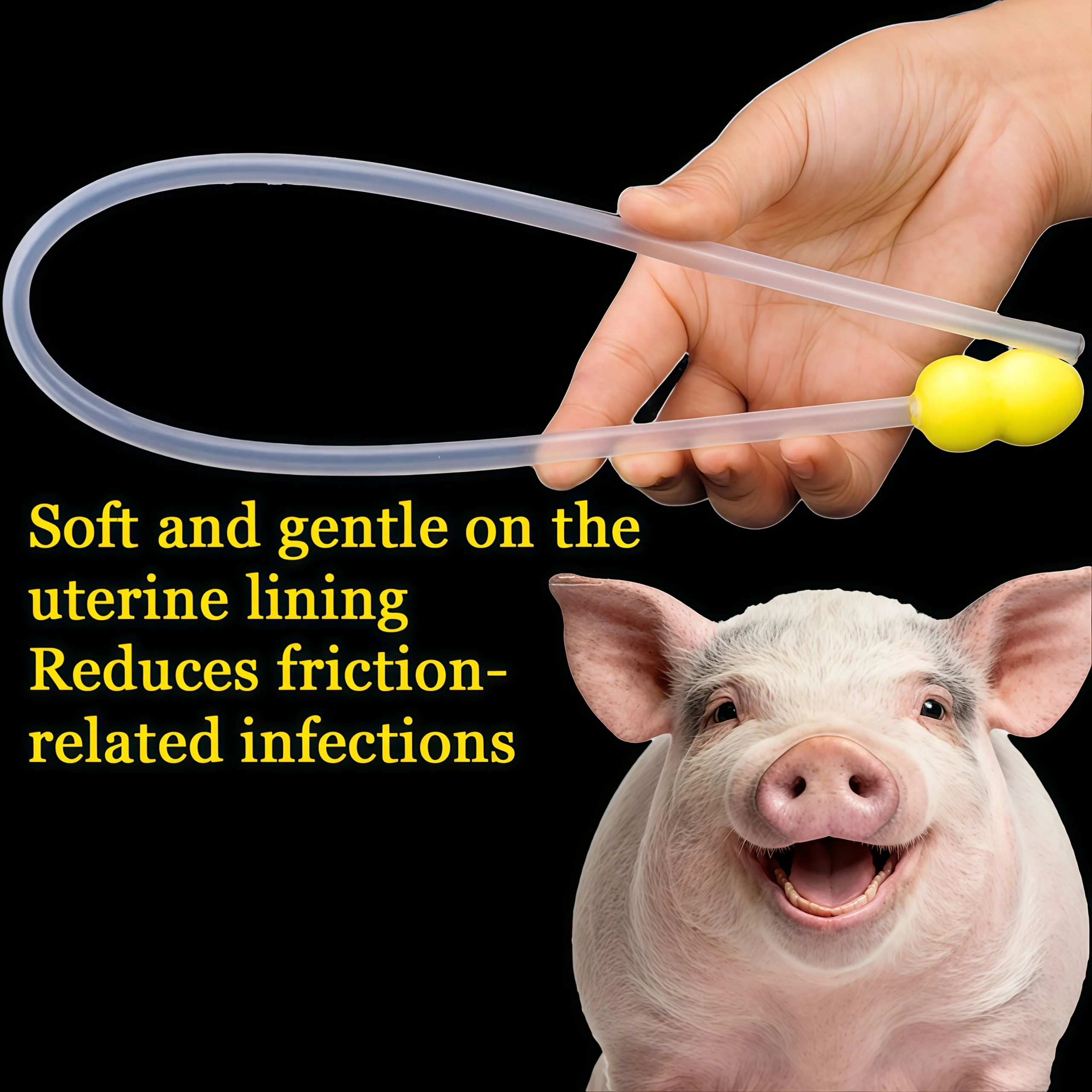Livestock breeding kits, consisting of plastic bottles and insemination tubes, suitable for both pig farming and veterinary use