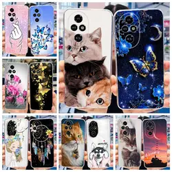 For Honor 200 Pro Case ELP-AN00 Cute Cat Butterfly Painted Cover Soft Silicone Phone Case For Honor 200 Lite Honor200 Pro Bumper