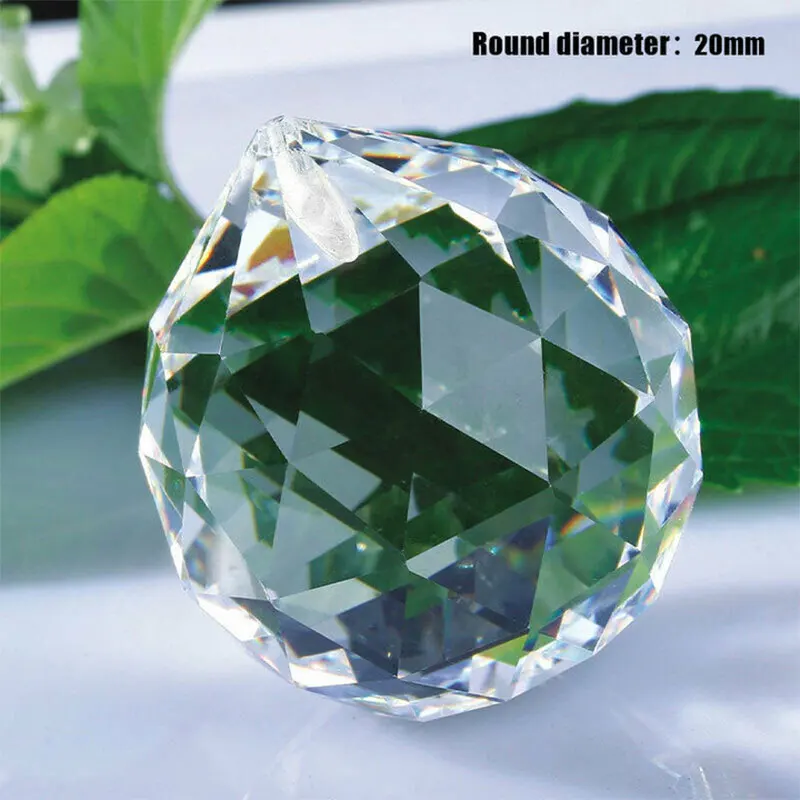 Prismes de boule d'éclairage en cristal transparent, décor de lustre de rideau de bricolage, ornement de fête de mariage à la maison, 30mm, 40mm