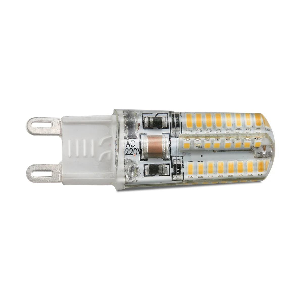 5 قطعة Smd LED ضوء لمبة G9 3 واط أبيض دافئ 230Lm 2800-3000 كيلو 360 درجة شعاع زاوية للإضاءة الداخلية G9 LED لمبة