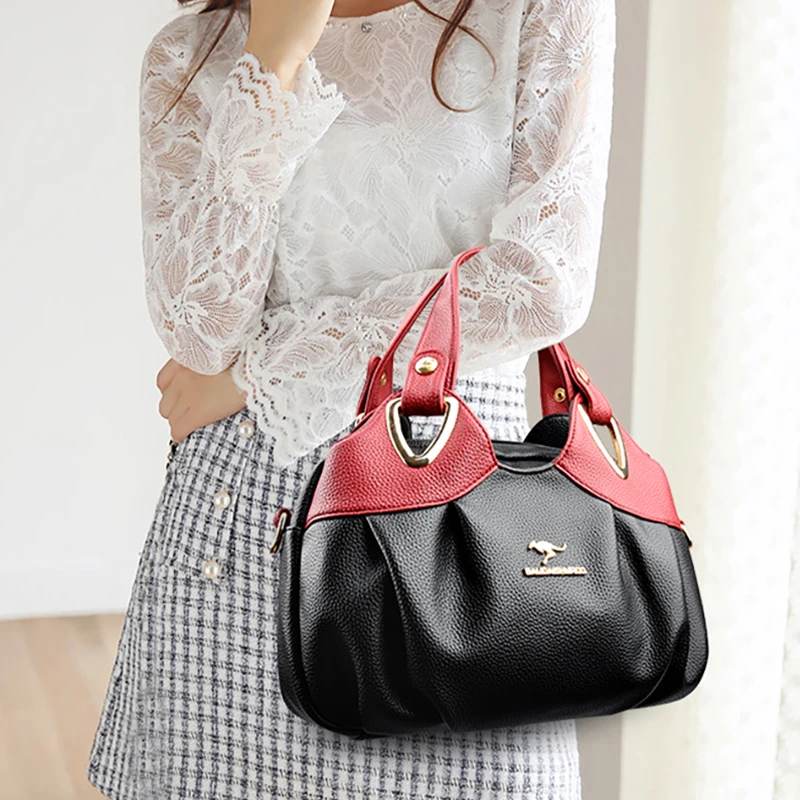 

Luxury Soft Leather Handbags Designer Retro Crossbody Bags for Women 2025 New Large Capacity Ladies Shoulder Messenger Bag Sac