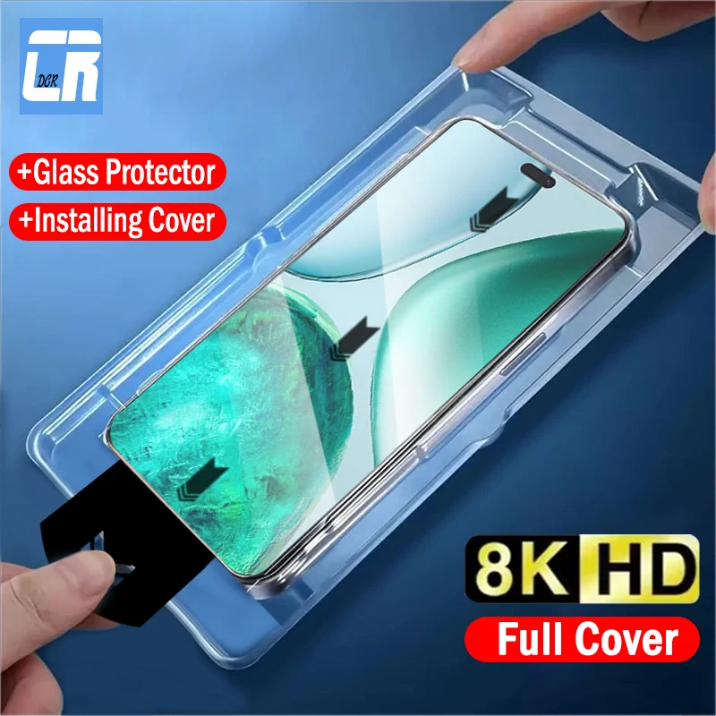 

8K установка без пылиЗакаленное стекло для Honor X8a X8b X9 X9c Smart X6c X7 X7a X7b X7c X6b X6c X5b X5 Plus Защитные пленки для экрана