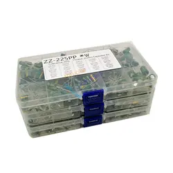 225Pcs/Box Capacitor Kit Aluminum Electrolytic Capacitors Set 15Values 16V-50V 1uF-470uF Assorted Kit Storage Low ESR