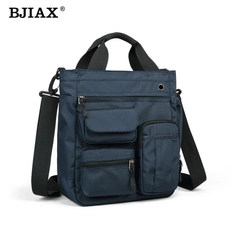 BJIAX Men Bag New Commuter Bag Crossbody Single Shoulder Bag Oxford Cloth Casual Men\'s Bag Multi-functional Large Handbag Canvas