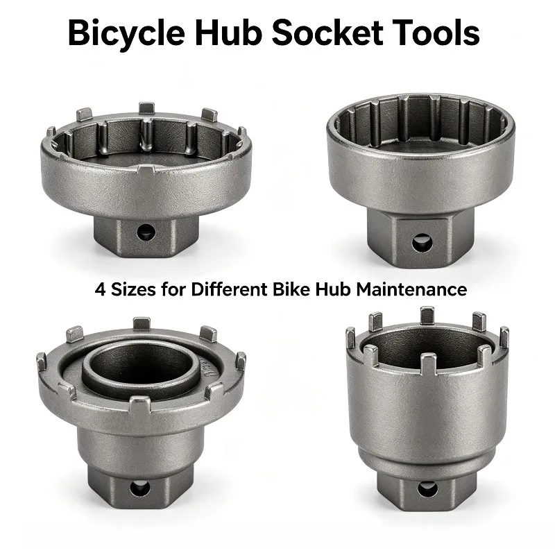 Bike Bottom Bracket Socket Tool 41mm 16 Notch 46mm 12 Notch Spline 8-Notch Cassette BB Removal Wrench Bicycle Repair Tool