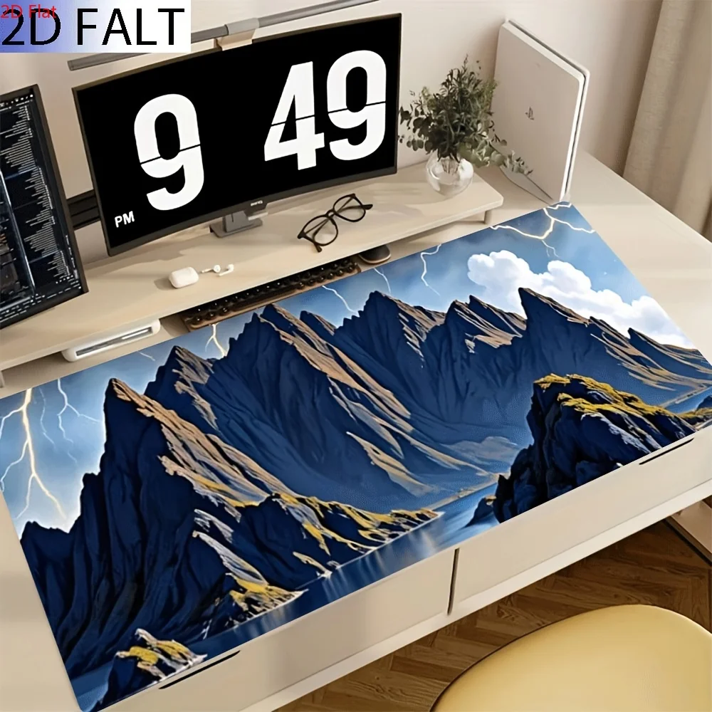 1pc Extra Large, Non-Slip, Desk Mat, Mouse Pad, Landscape Pattern, Suitable for PC, Office Desk And Home Use, Enhancing Desktop