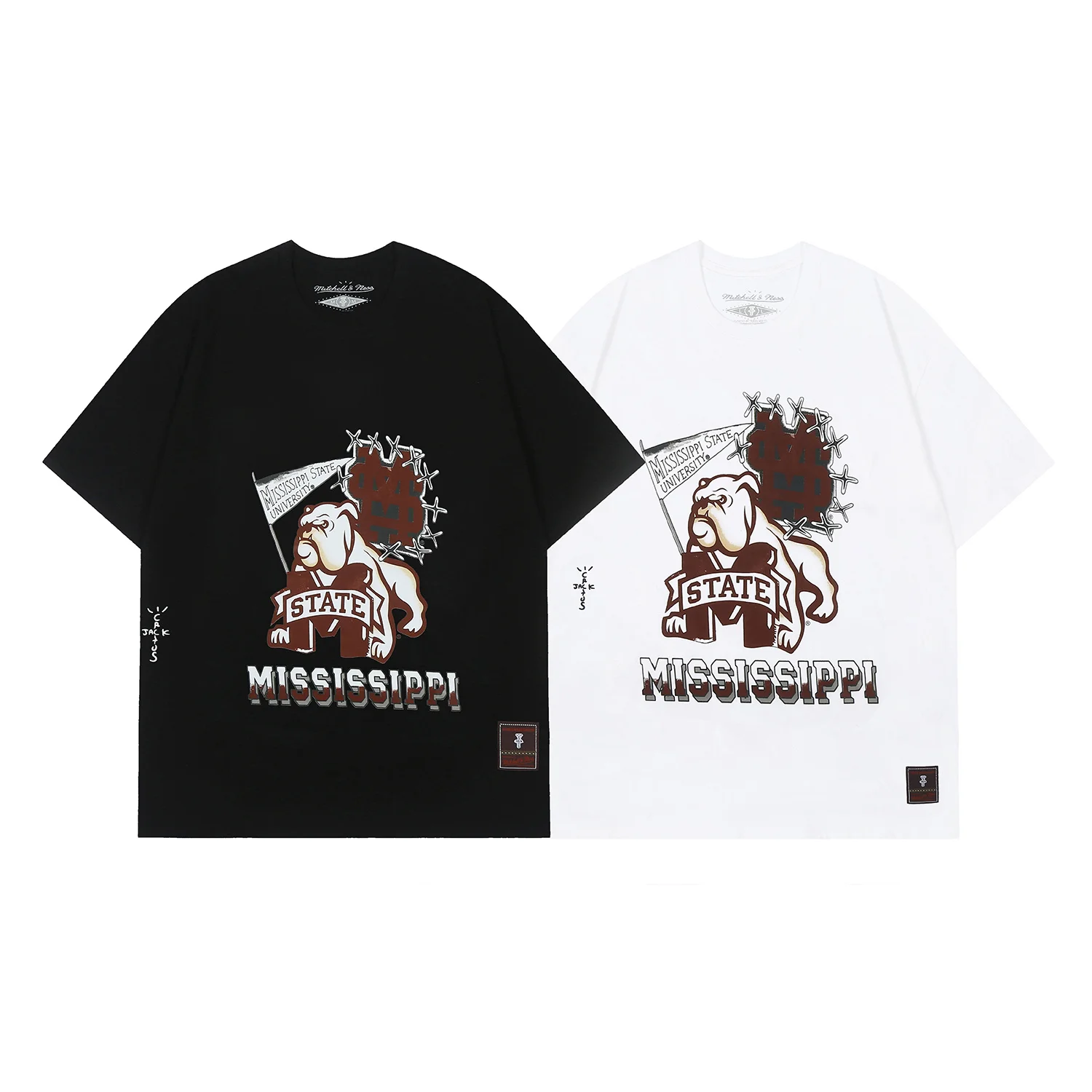 Loose Fit Cotton T-Shirt Short Sleeve Screen Print Street Style Dog Pattern Unisex Youthful Fashion Summer Casual Wear