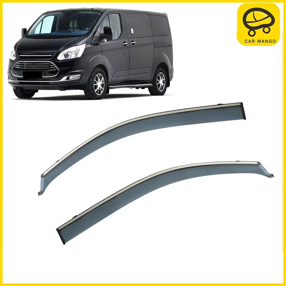 

Chrome Strips Rain Guards for Ford TOURNEO 2013-2022 Window Visor Wind Deflectors Door Visor Vent Shades Ventvisor