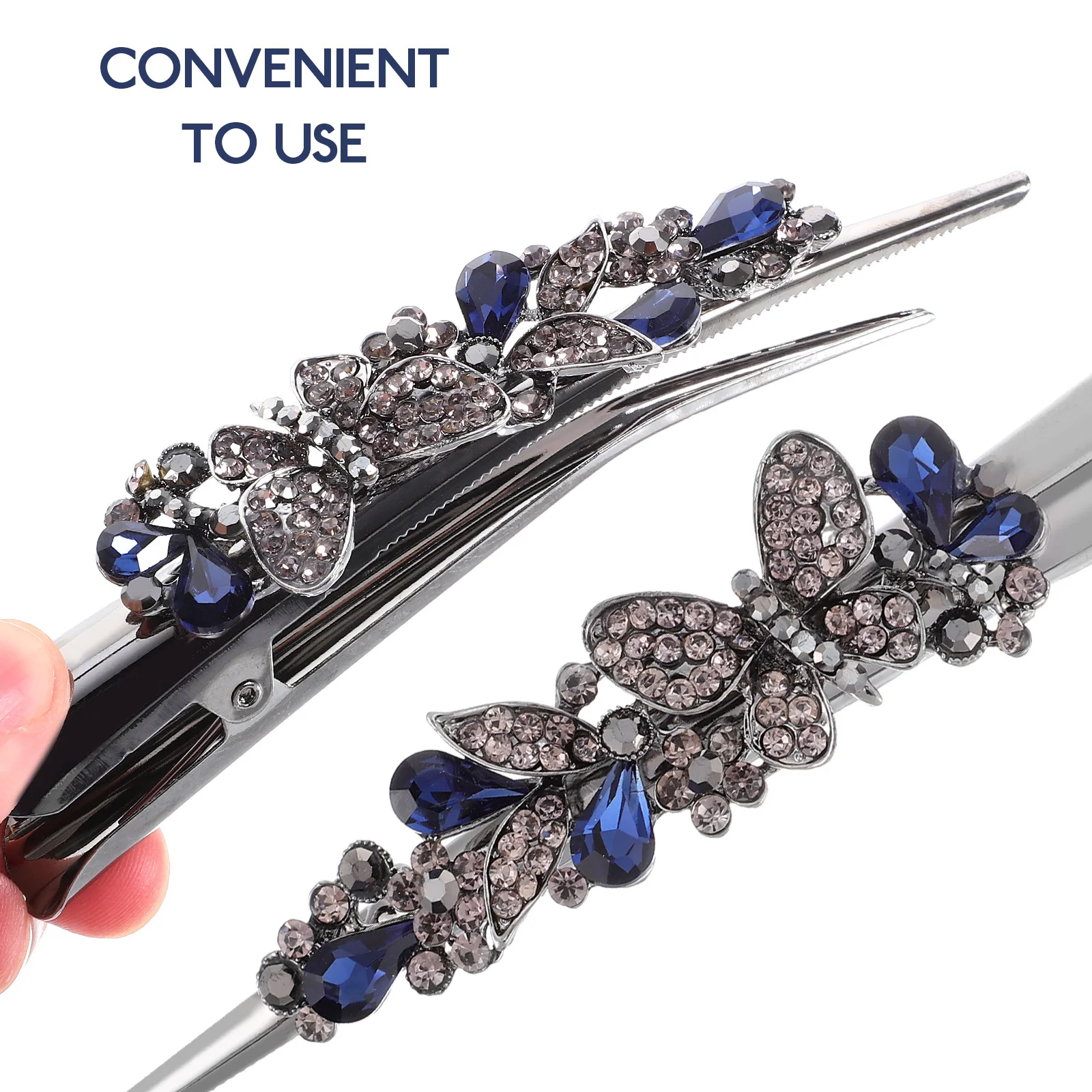 

Large Clip For Women Rhinestone Vintage Barrette Thick Fine Hair Party Wedding Prom Decoration Hair Accessories