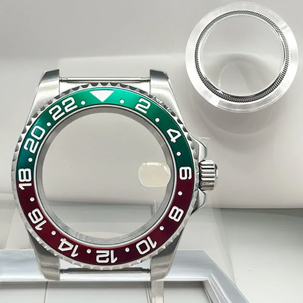 Задняя часть 40 мм, прозрачное сапфировое стекло, черный корпус с PVD-покрытием ETA2836 NH35 36 Mingzhu DG2813 5833 Miyota 8215 8205