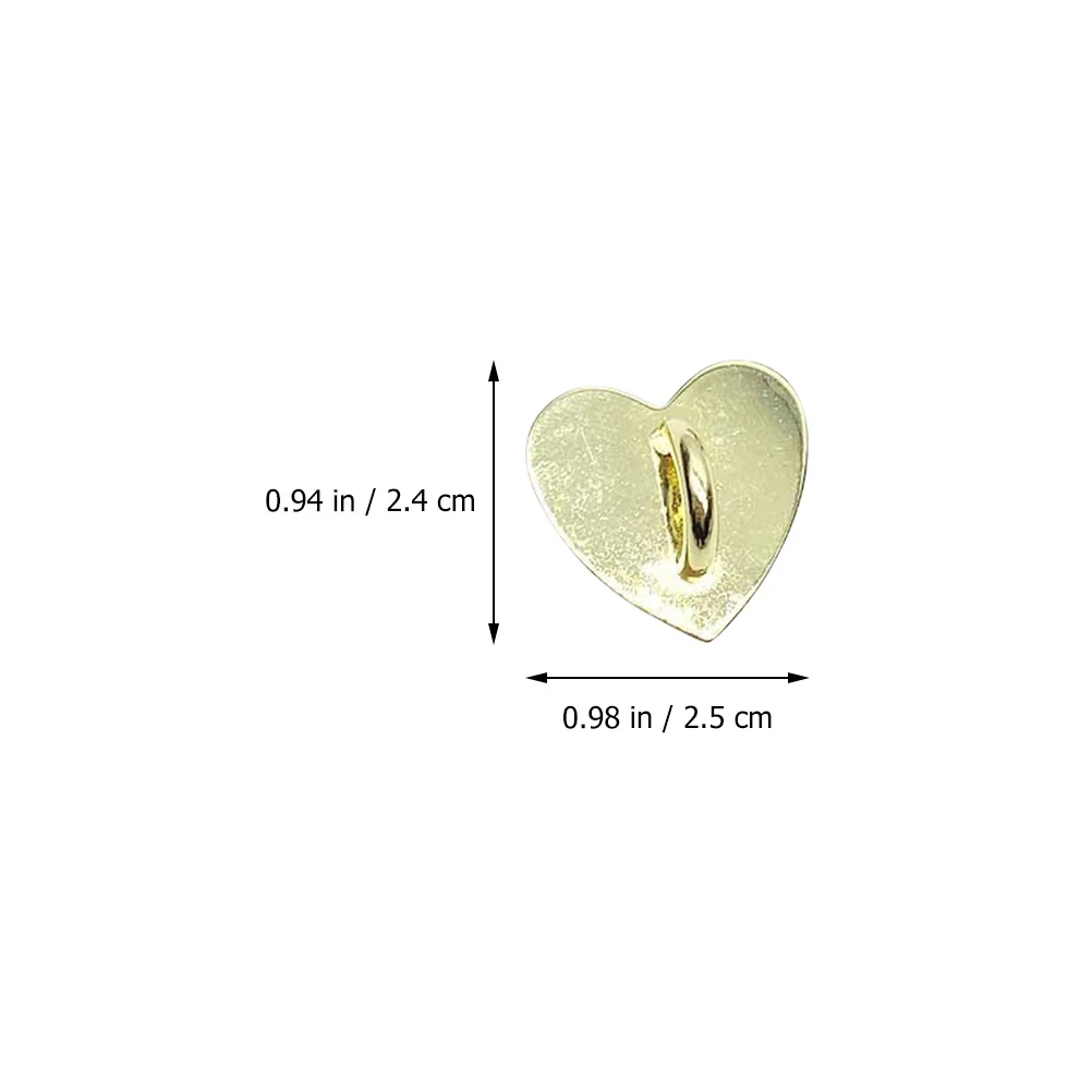10 個のハート型電話シェルアクセサリー DIY バックル装飾携帯ケース用自己粘着合金装飾クラフト用品