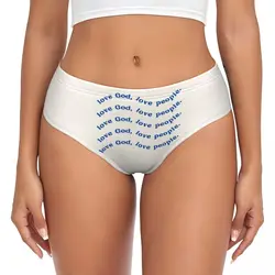 Custom Christ Jesus God Briefs Underwear Women's Breathable Stretch Panties