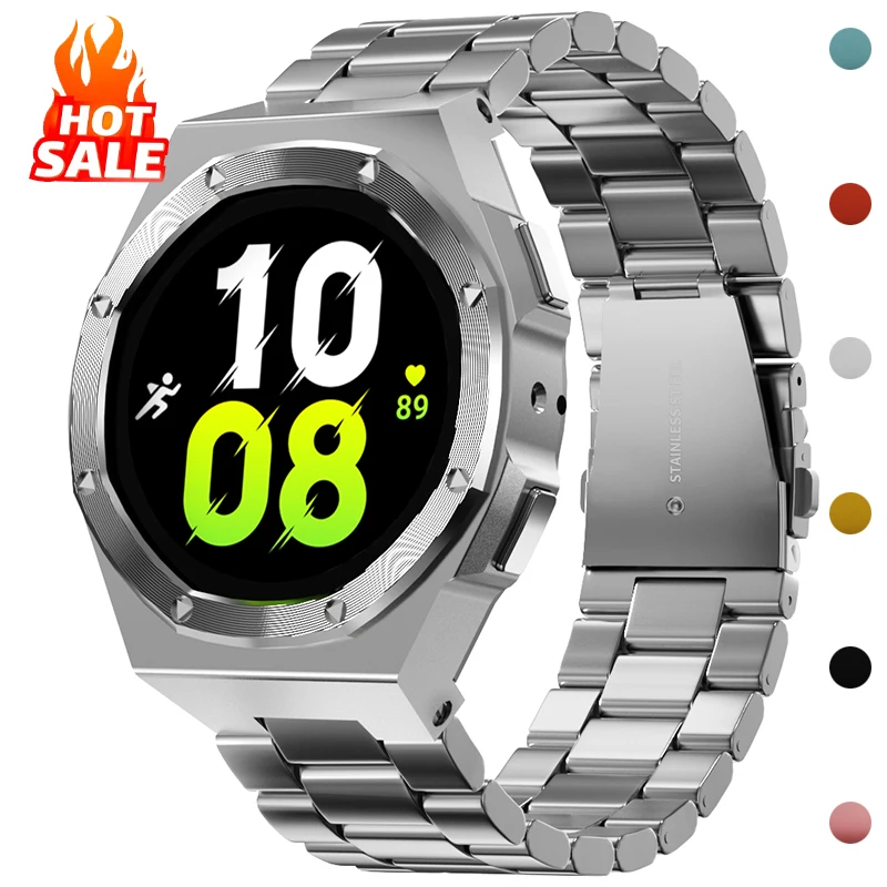 

Роскошный комплект модификации для Samsung Galaxy Watch 7, комплект модов из нержавеющей стали 40/44 мм, металлический ободок для Galaxy Watch 7, аксессуары «сделай сам»