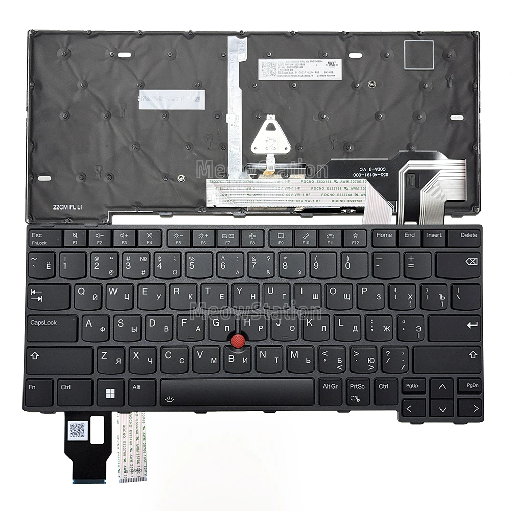 Teclado retroiluminado ruso para Lenovo Thinkpad T14 GEN 4 Gen 3 21HD 21HE 21AH 21AJ 21CF 21CG,L14 GEN 4 Gen 3 21C1 21C2 21C5 21C6,P14s Gen 4 Gen 3 21AK 21AL 21J5 21J6 21HF 21HG 21K5 21K6