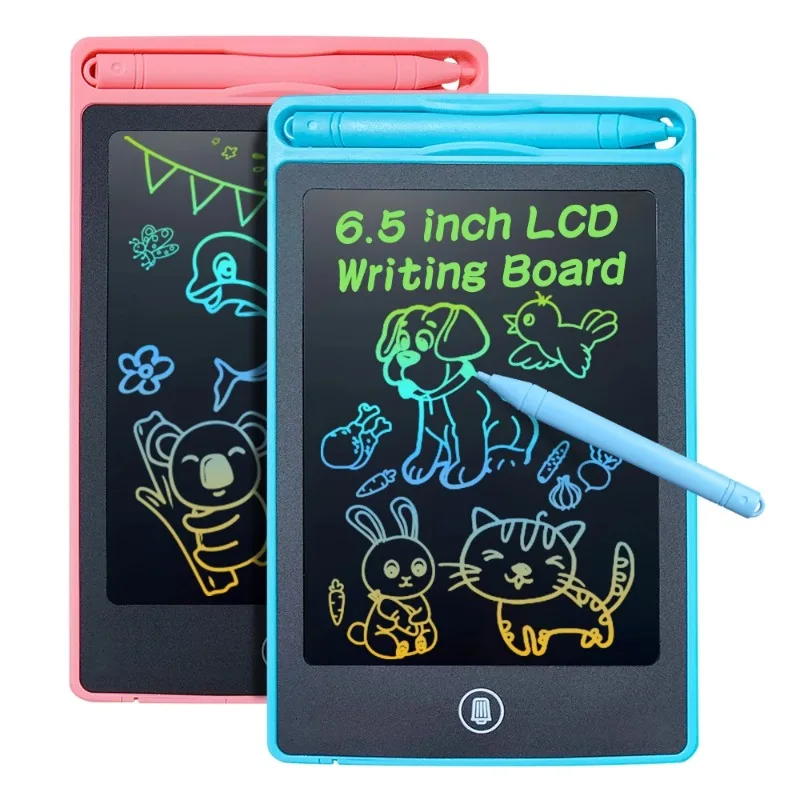 Tablet LCD 6,5 cala do rysowania graffiti, tablica do pisania wiadomości, mała tablica kredowa, kolorowa tablica do rysowania dla dzieci.