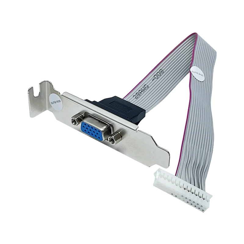 

26pin To 15p Female VGA Interface Adapter Flat Ribbon Cable with Bracket for Acer H340 H341 H342 Lenovo D400 W130S