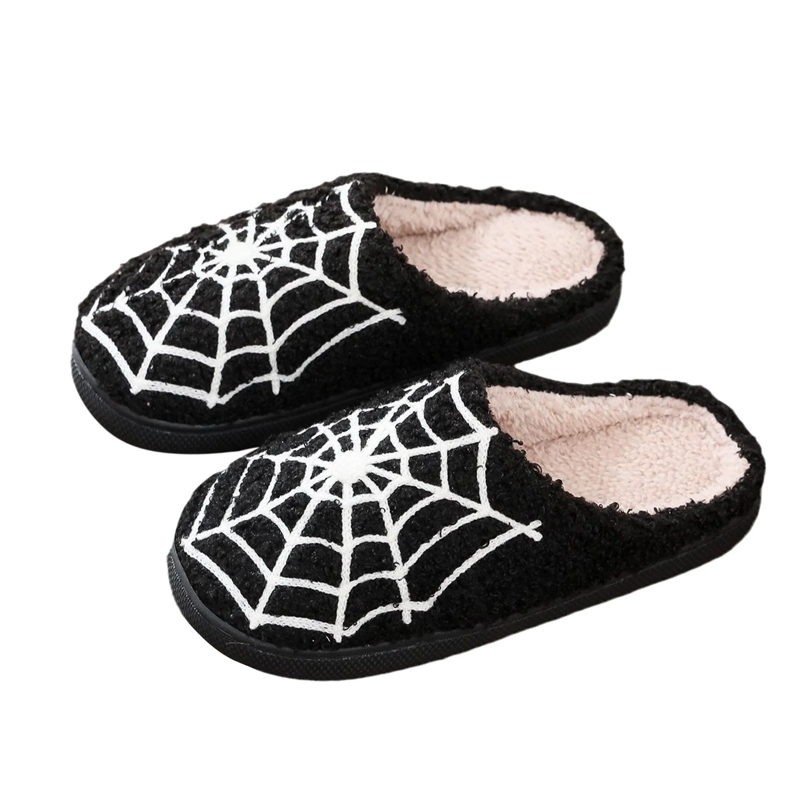 Halloween Style Fashion Personality Cotton Slippers Male and Female Home Winter Skull Screaming Smiley Big Size Shoes pantofle