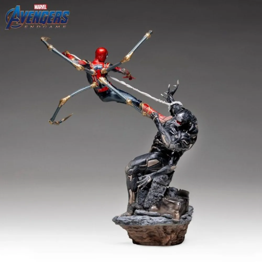 

36 см IRON STUDIOS Человек-паук Мстители боевая сцена с солдатами периферийная модель суставы украшения для рабочего стола подарочная игрушка