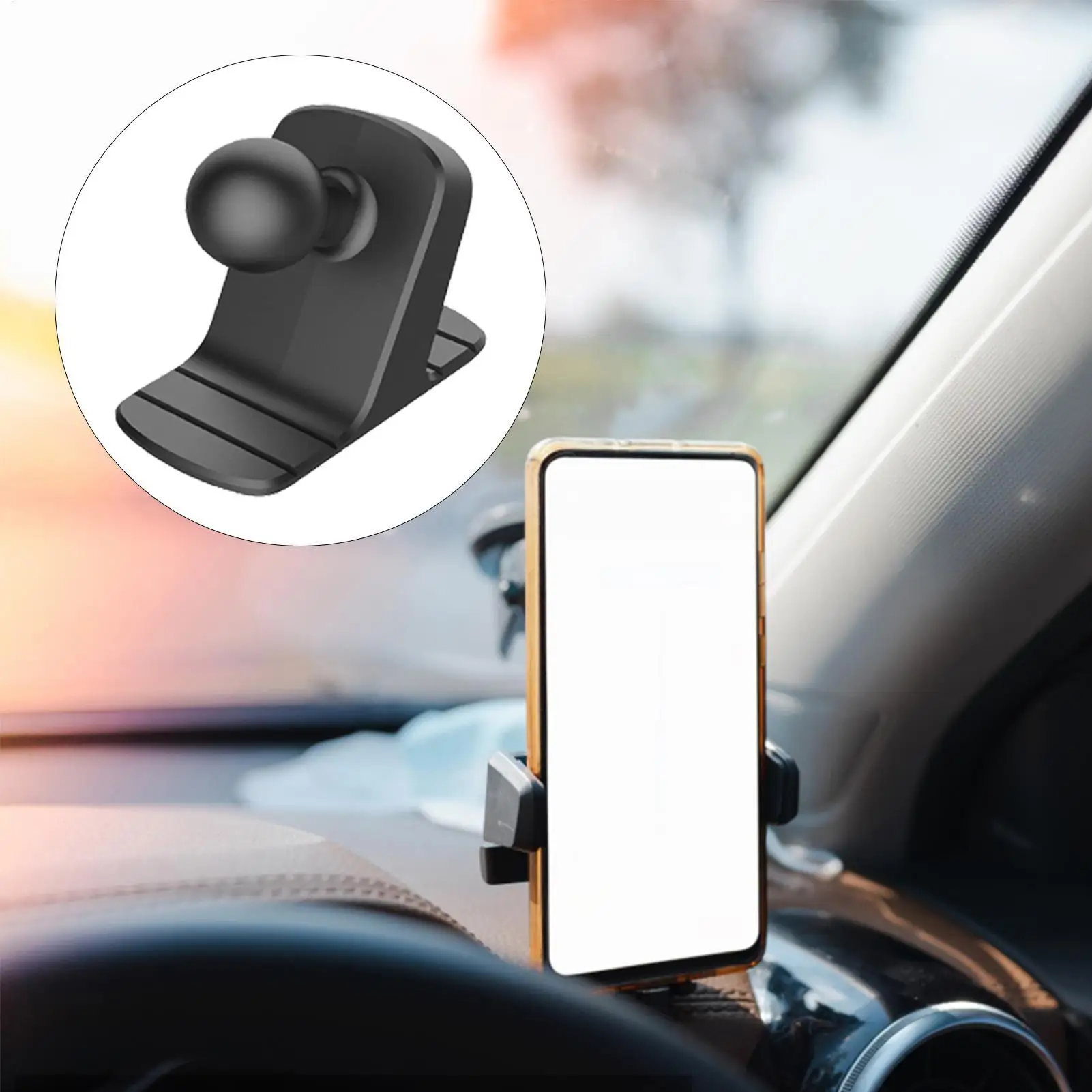 Car Cell Phone Holder Base 17mm Ball Head Base Dashboard Mounting Suction Cup Anti-slip Bracket Air Outlet Clip Car Accessories