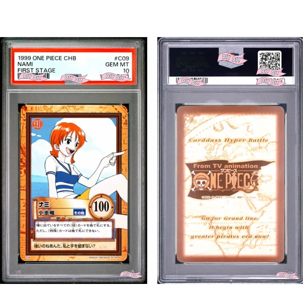 DIY 1999 ONE PIECE NAMI CARDDASS HYPER BATTLE FIRST STAGE 10 Points Rating Gift Display Copy Card