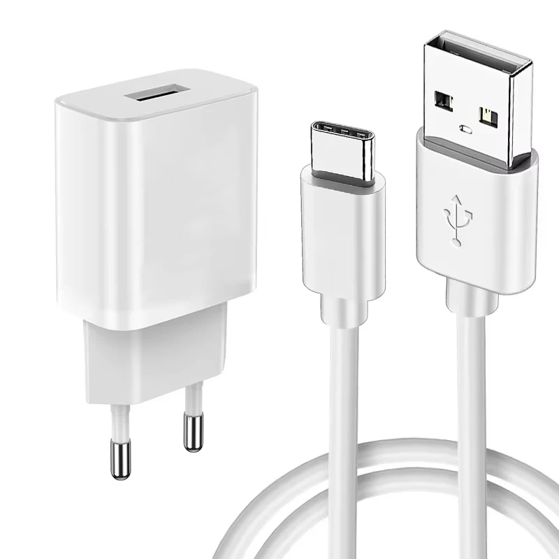 EU Plug Fast Charging Adapter 1M Data Wire For Samsung S25 S24 S23 Xiaomi 15 14 13 Pro LG Transsion Type C Port Chargers Cable