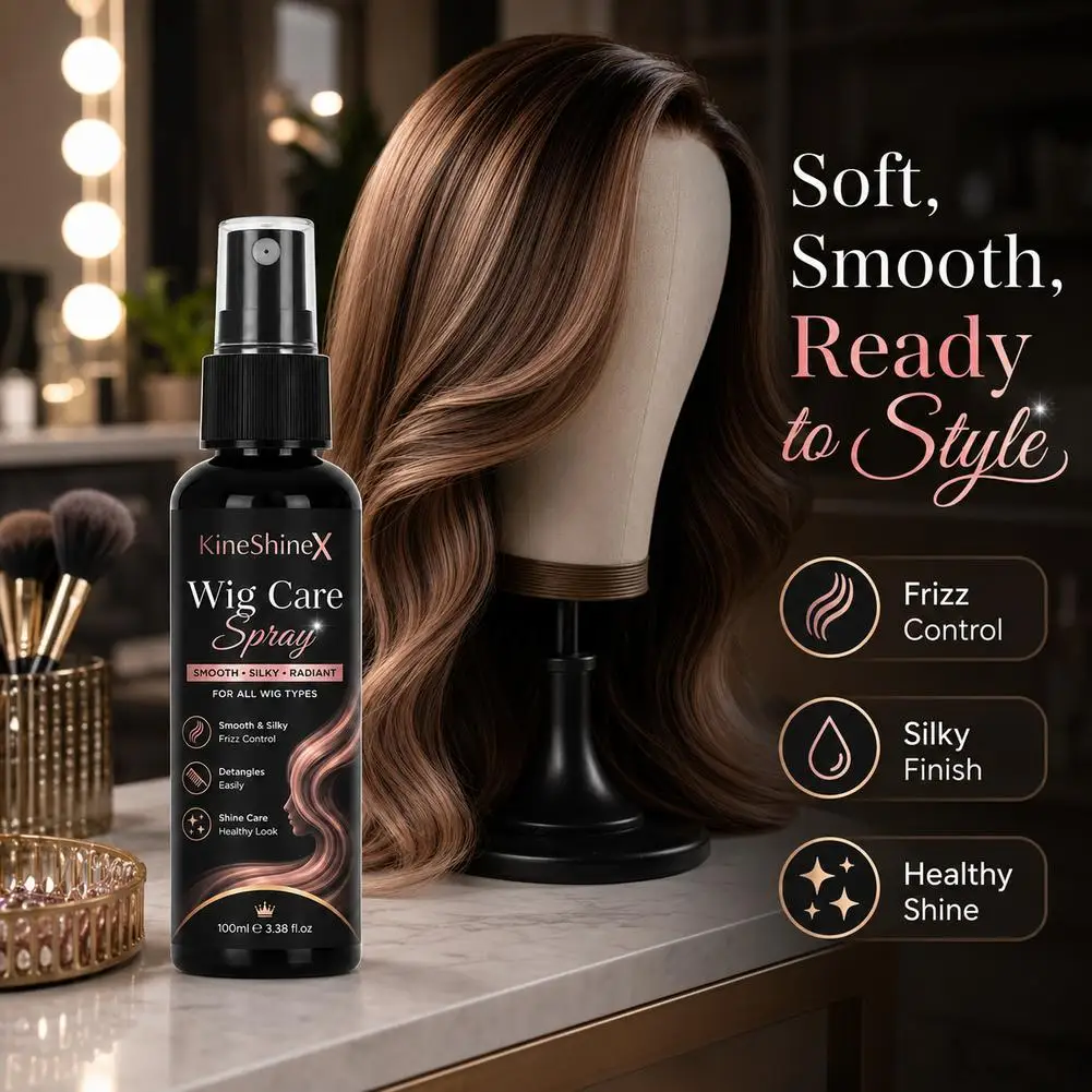 Wig Care Spray Leave-in Conditioner Moisturizing Smoothing Anti-frizz Detangle Soften Repair For Human Hair & Synthetic Wigs