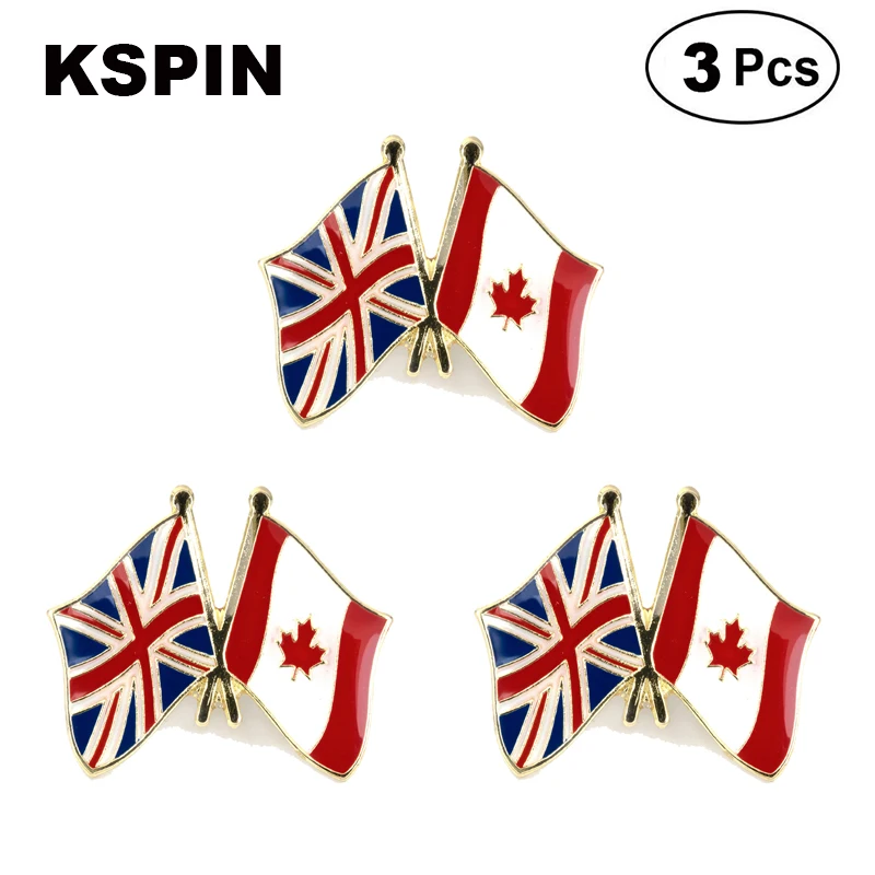 UK Jack Canada Frendship Lapel Pin Brooches Pins Flag badge Brooch Badges