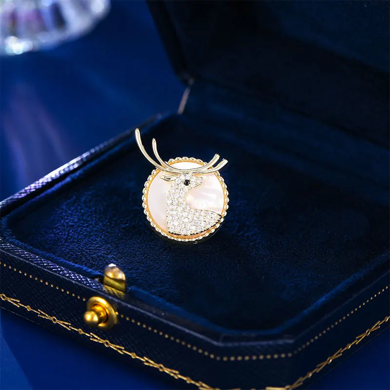 Высококачественные корсажи в нише и ретро-дизайне, элегантный олень, универсальные броши и аксессуары для пиджаков.