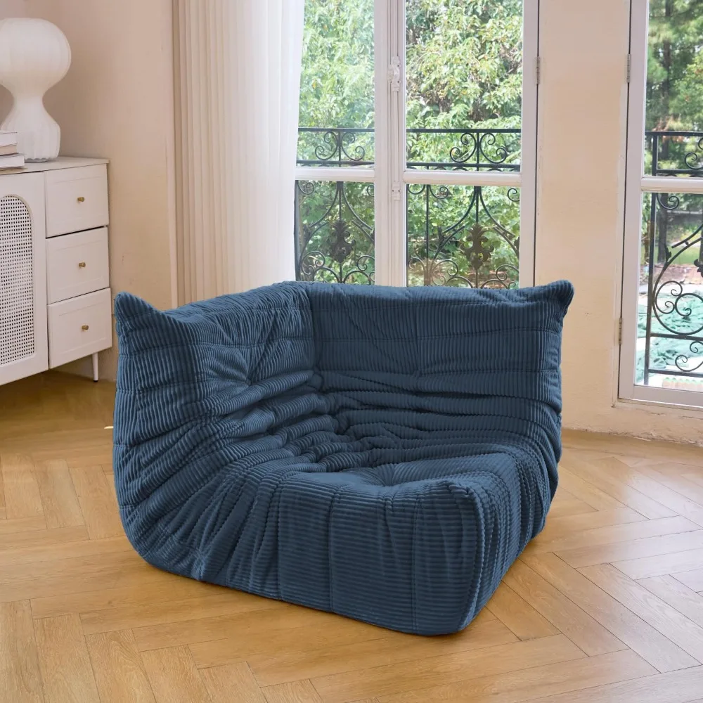 

Corner Chair, Mid Century Armless Floor Sofa, Soft Premium Corduroy Floor Lounge Chair, Foam Sofa Accent Chair
