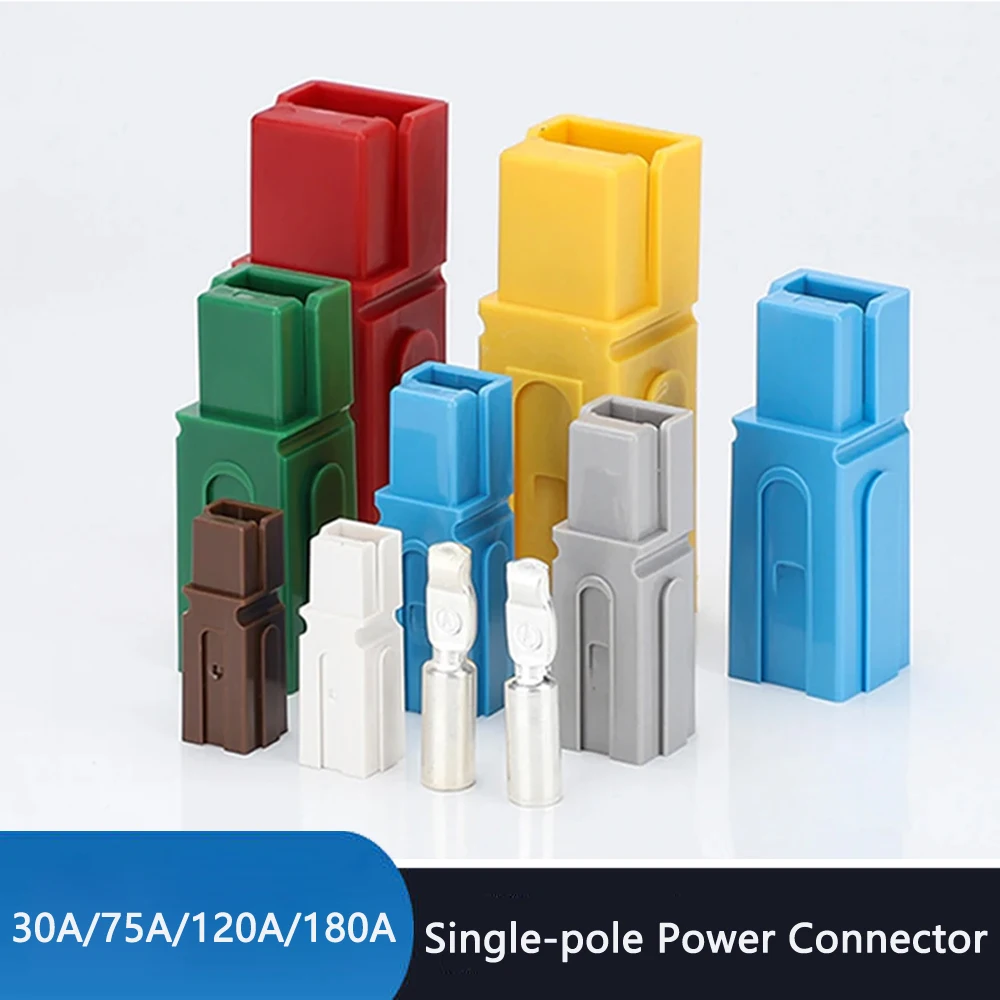 30A/75A/120A/180A 600V Single-Pole Connector DC Forklift Power Plug Car Battery Charging Plug High-current Cable Terminals