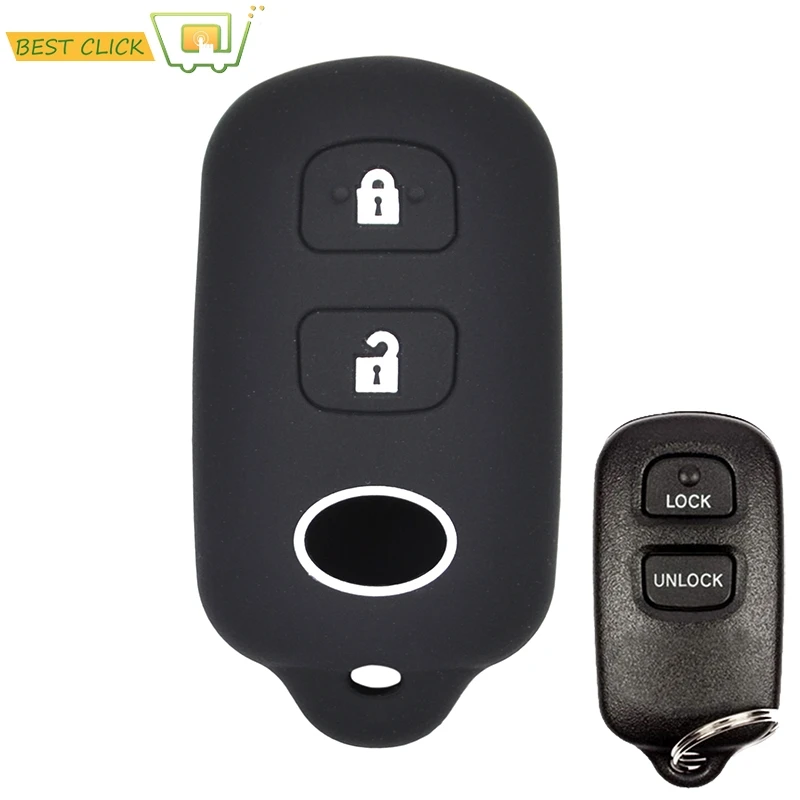 Silicone Key Case Cover For Toyota FJ Cruiser Highlander 4Runner Celica Camry Corolla Echo Keyless Fob Shell Holder Protector