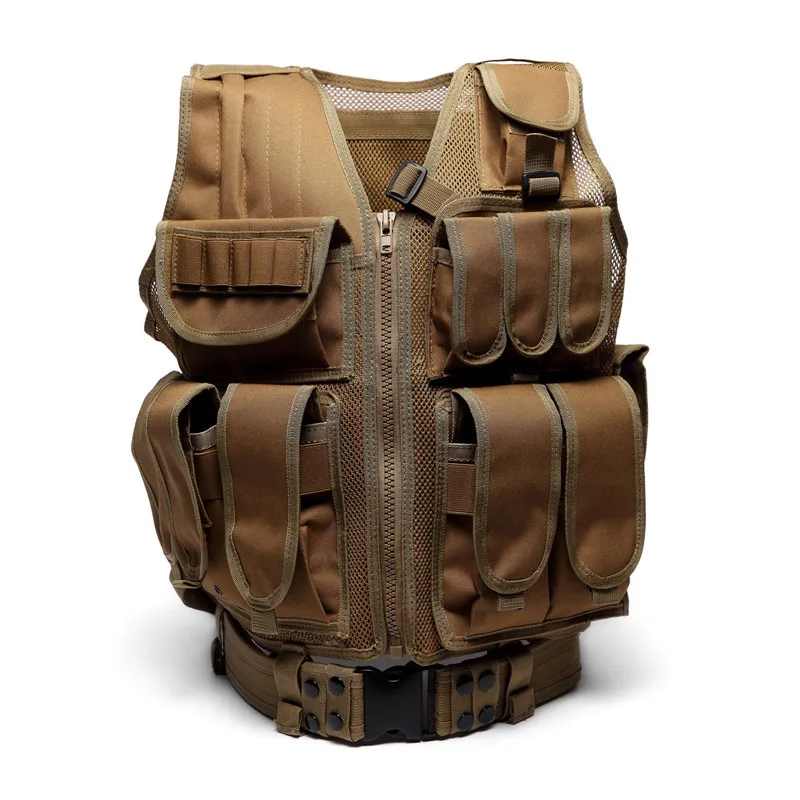 Tactical Vest Breathable Oxford Cloth Airsoft CS Training Vest Multi Pocket Outdoor Gear for Military Simulation Activities