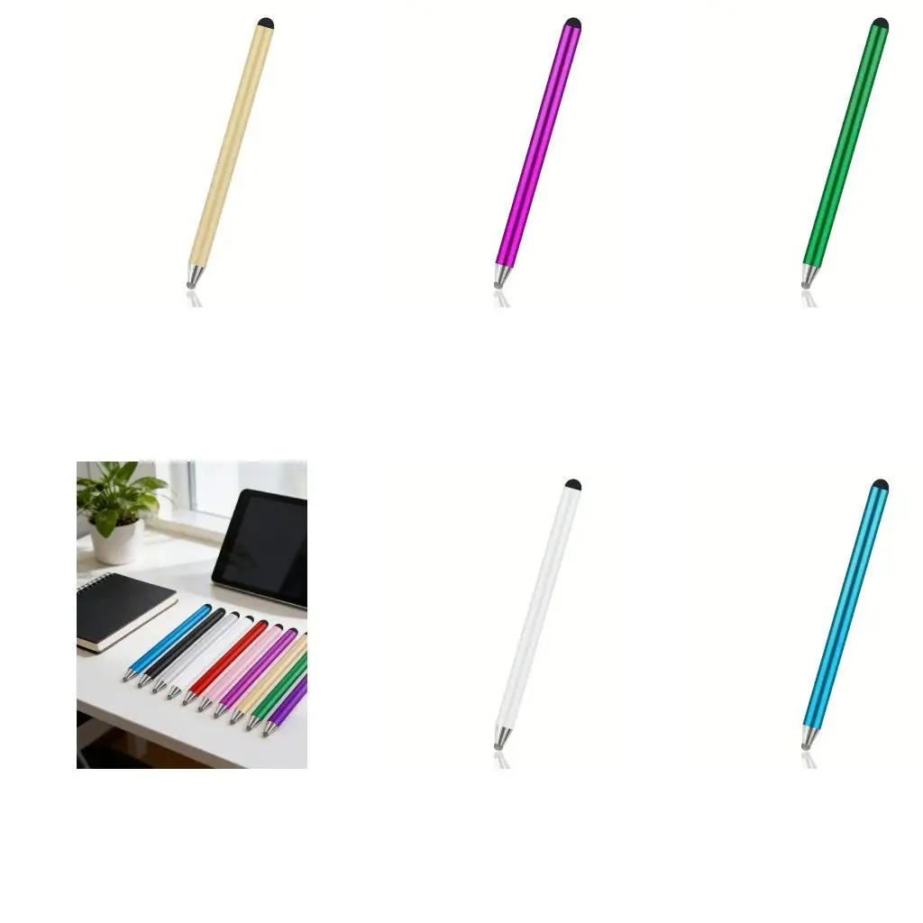 4XFC High Precisions Capacitive Pen for TouchScreens Featuring Metal Body Universal Sensitive Rubber Fabric Tip Multiple Color